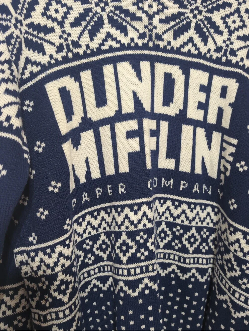 The Office Ugly Christmas Sweater Dunder Mifflin Fair Isle Men's XL(1422)B